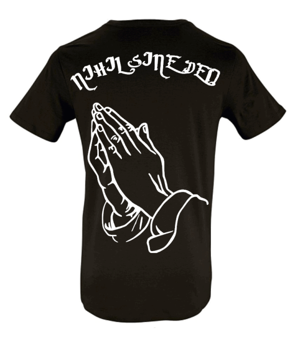 AKE spate Tricou negru ,Nihil sine Deo,,