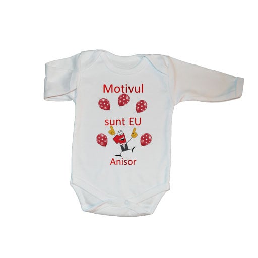 Body-personalizat-1-an-rosu Set tricouri personalizate familie 1st year rosu