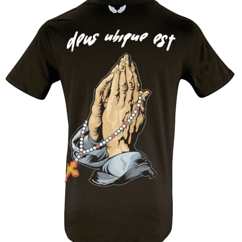 Tricou negru ,,deus ubique est,,