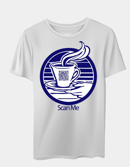 invit-la-cafea Tricou personalizat ,,QR invitatie la cafea,,