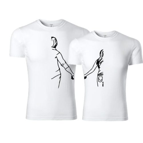 Set 2 tricouri personalizate cuplu "de mana"