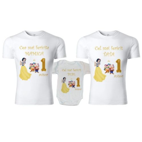 Set tricouri personalizate familie 1st year Alba ca Zapada