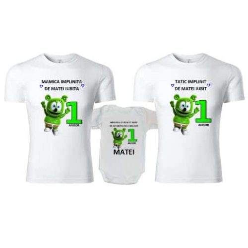 Set tricouri personalizate familie GummyBear