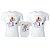 Set tricouri personalizate familie 1st year baloane colorate