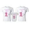Set tricouri personalizate familie 1st year roz