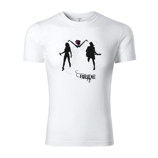 tricou-personalizat-Bride-alb-negru Tricou personalizat Bride alb-negru