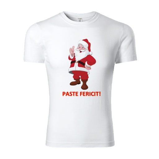 tricou-personalizat-Paste-Fericit-Mos-Craciun Tricou Mos Craciun ureaza Paste Fericit
