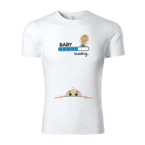 Tricou personalizat gravida - baby loading - baiat