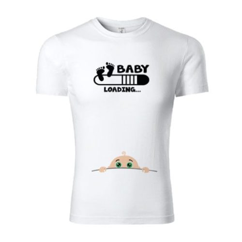 Tricou personalizat gravida - baby loading - negru