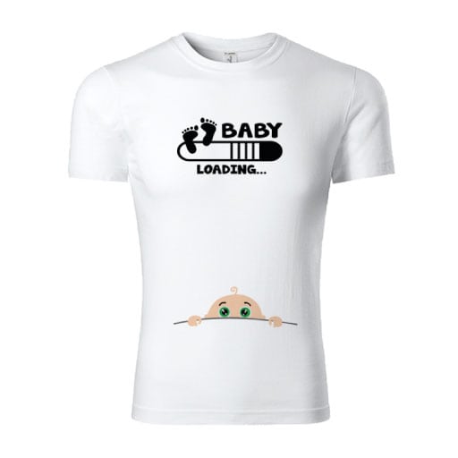 tricou-personalizat-gravida-baby-loading-negru Tricou personalizat gravida - baby loading - negru