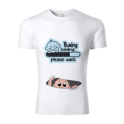 Tricou personalizat gravida - baby loading - please wait