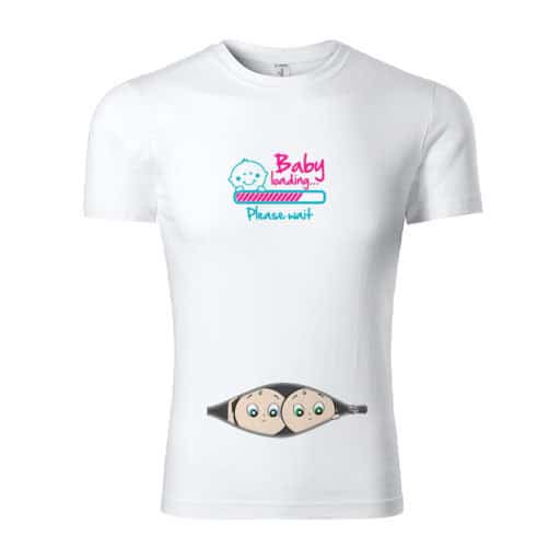 tricou-personalizat-gravida-baby-loading-rosu-albastru Tricou personalizat gravida baby-loading - rosu-albastru