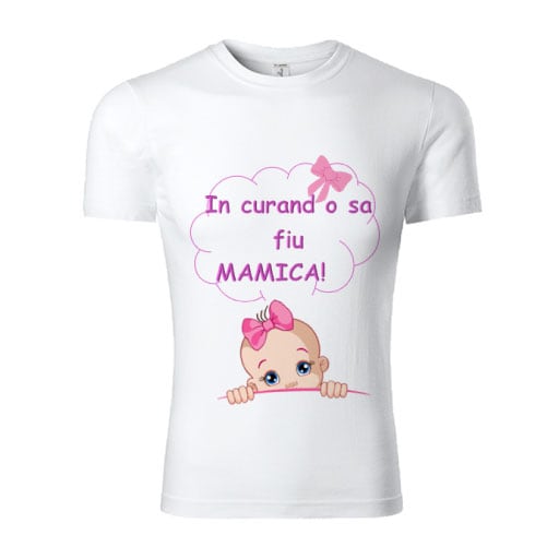 tricou-personalizat-gravida-fetita-roz Tricou personalizat gravida fetita - roz
