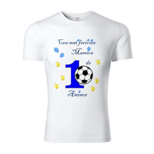 tricou-personalizat-mama-1-an-minge-fotbal Set tricouri personalizate familie 1st year minge de fotbal