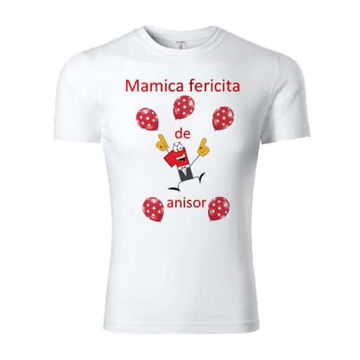 tricou-personalizat-mama-1-an-rosu Set tricouri personalizate familie 1st year rosu