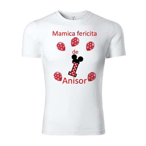 tricou-personalizat-mama-1-an-rosu-cu-negru Set tricouri personalizate familie 1st year rosu cu negru