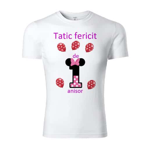 tricou-personalizat-tata-1-an-mov Set tricouri personalizate familie 1st year mov