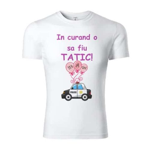 Tricou personalizat tatic - masina politie