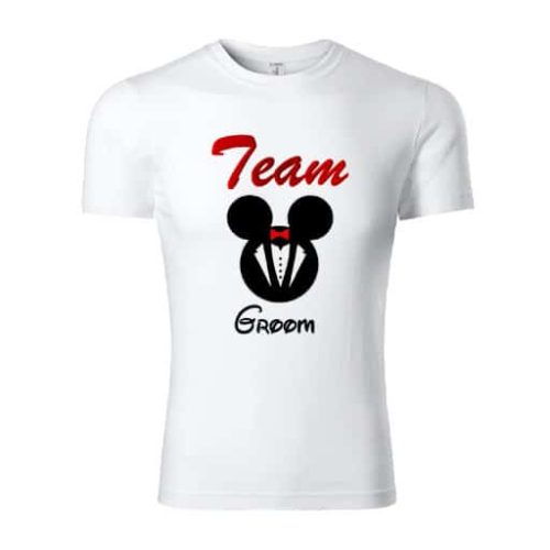 Tricou personalizat Groom Team red
