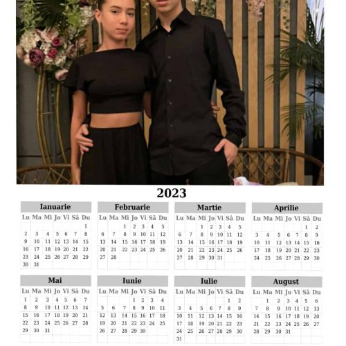 Calendar personalizat o pagina