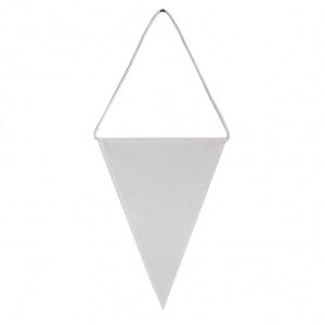 Decorativ triunghiular din metal cu șnur pentru agățare, accesoriu modern.