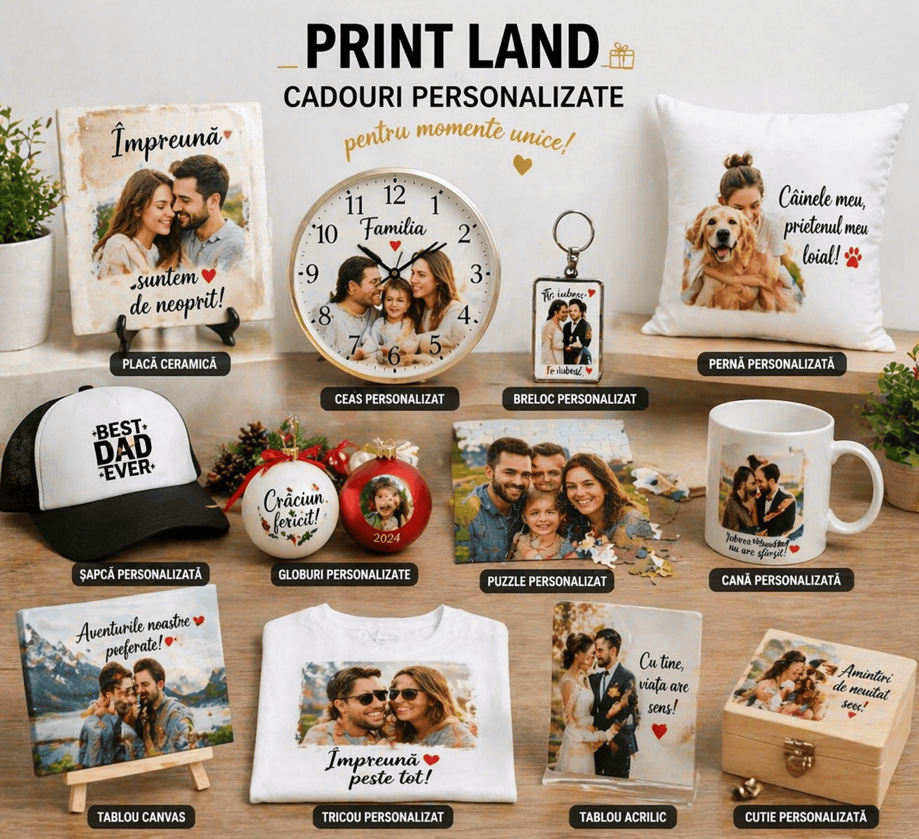 Cadouri personalizate Print Land pentru orice ocazie