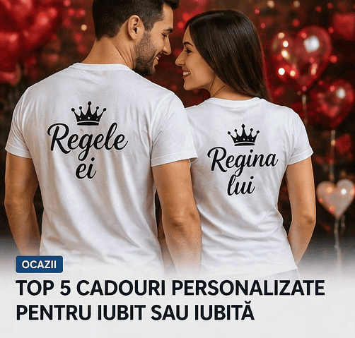 Cămașă personalizată cu mesaje pentru cuplu, cadou romantic și unic pentru iubit sau iubită.