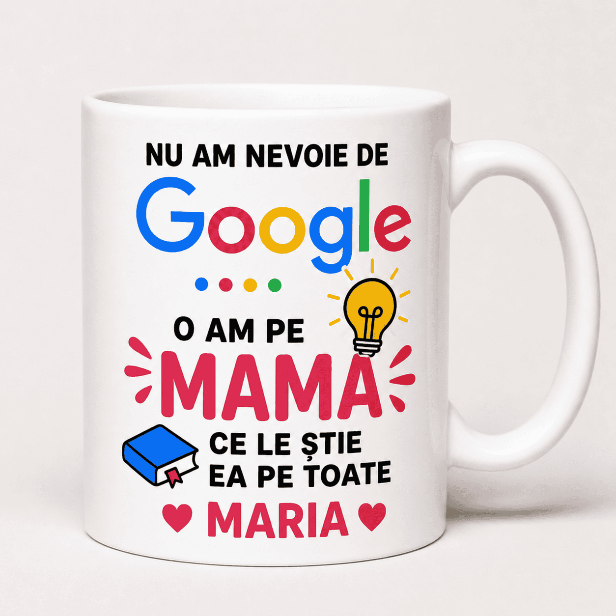 Nu am nevoie de Google, sunt pe mama care le știe pe toate.