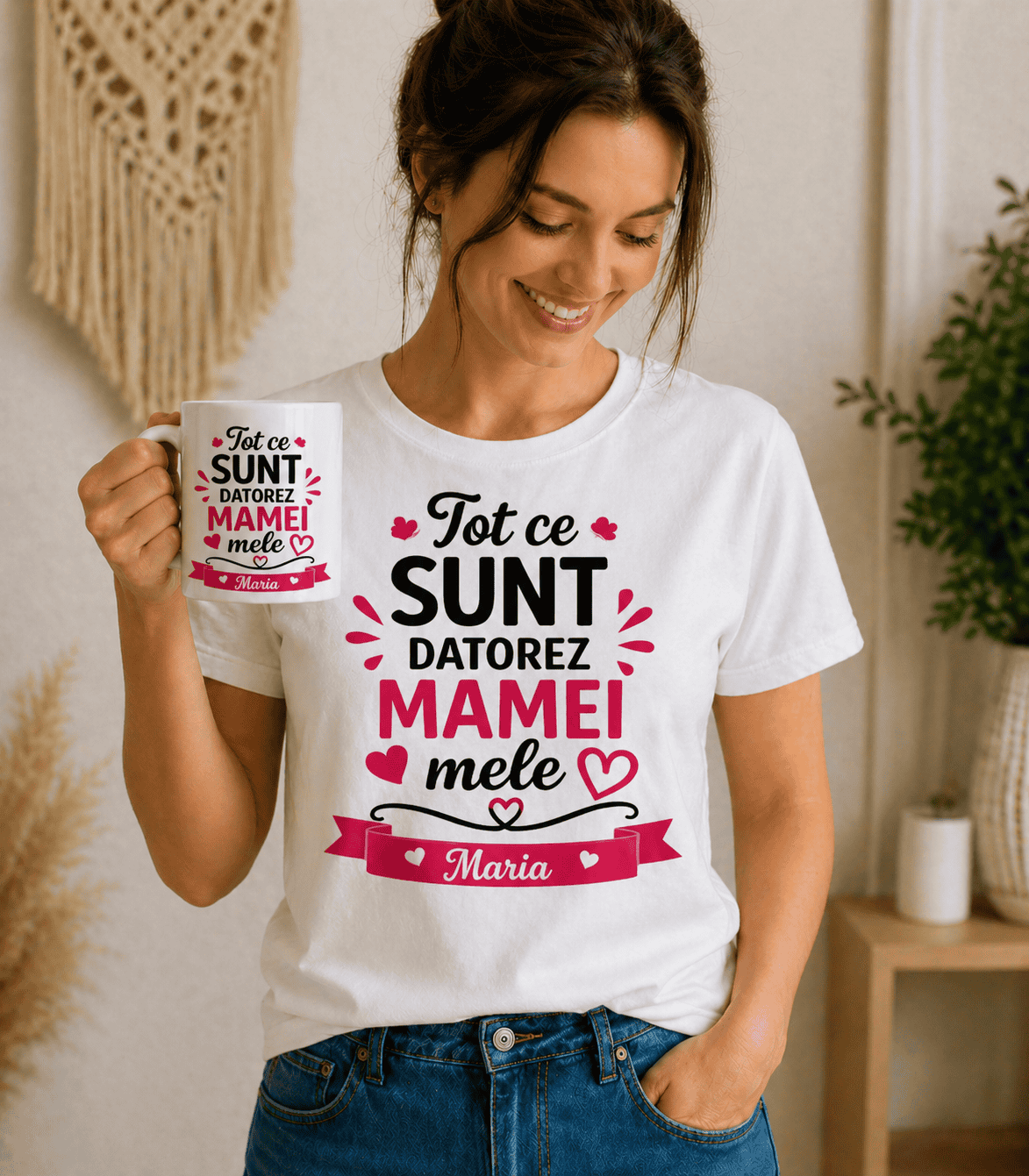 Zadkine personalizate pentru mame, cadouri speciale pentru ziua mamei, tricou cu mesaj emoționant.