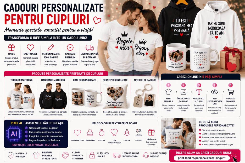 Cadouri personalizate pentru cupluri, idei unice și originale pentru orice ocazie.